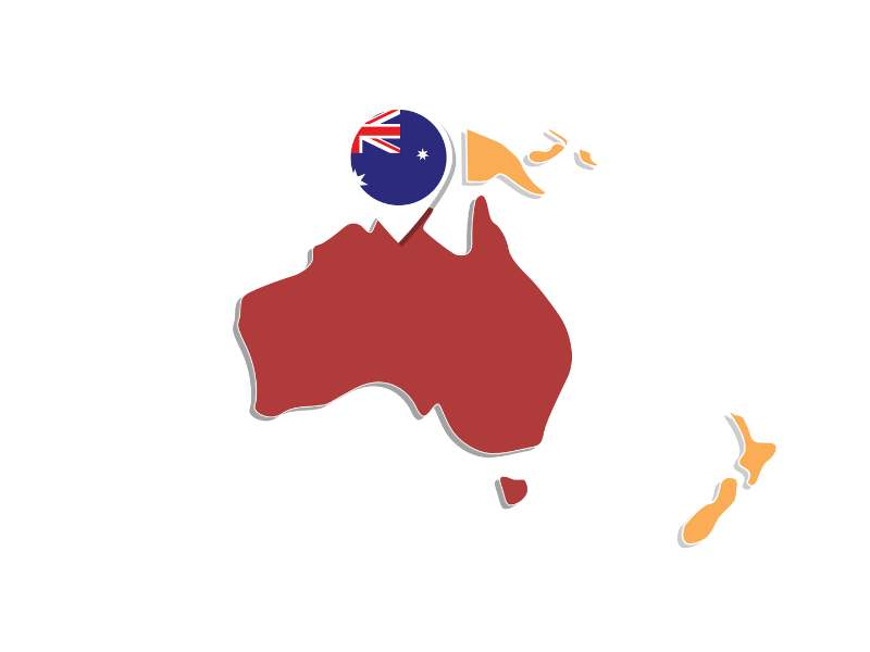Map of Australia with proverbs