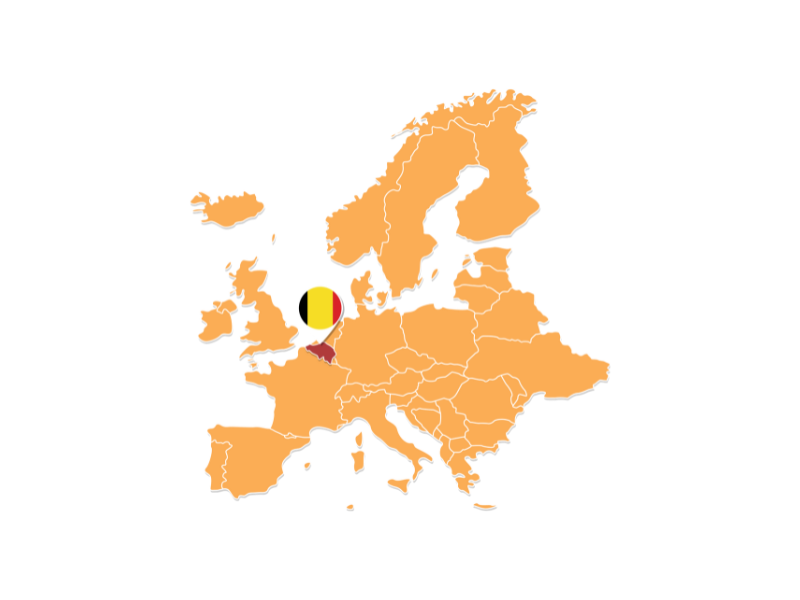 Map of Belgium