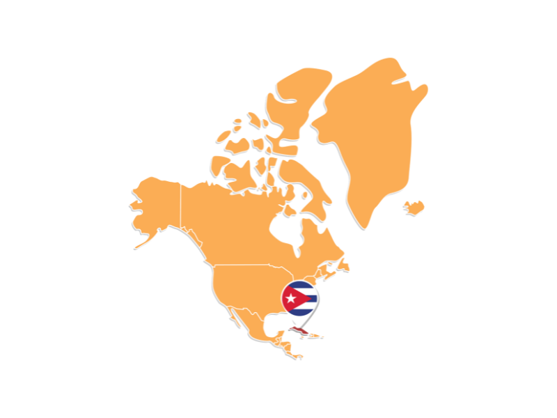Map of Cuba
