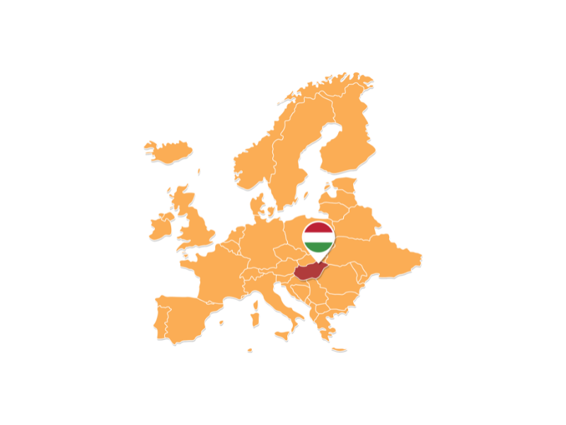 Map of Hungary with proverbs
