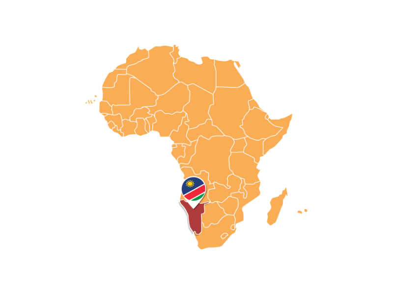 Map of Namibia