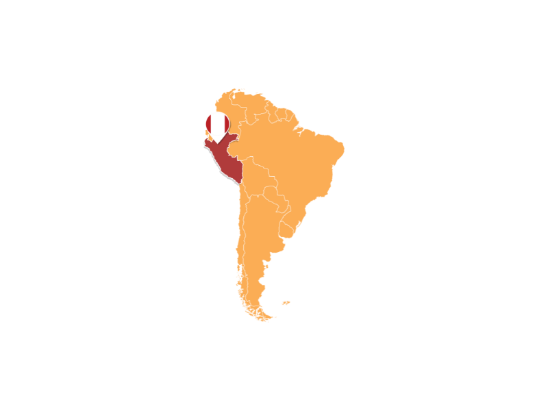 Map of Peru with proverbs