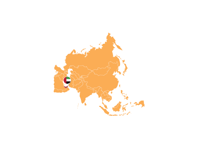 Map of United Arab Emirates