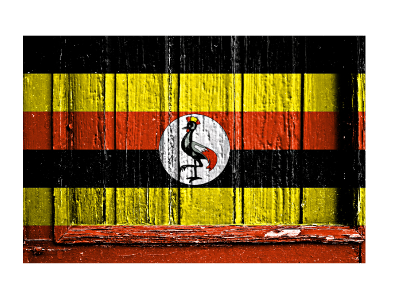 Uganda flag inage with proverbs