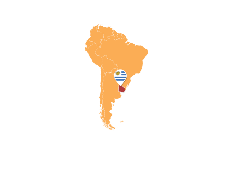 Map of Uruguay
