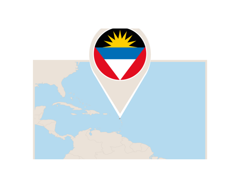 Map of Antigua and Barbuda with proverbs - Antiguan Creole proverbs with English translations