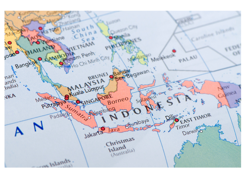 Map of Indonesia - Indonesian proverbs with English translations 