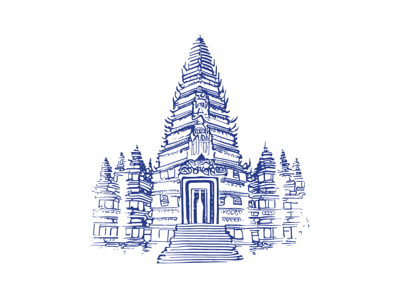 Khmer temple with proverbs