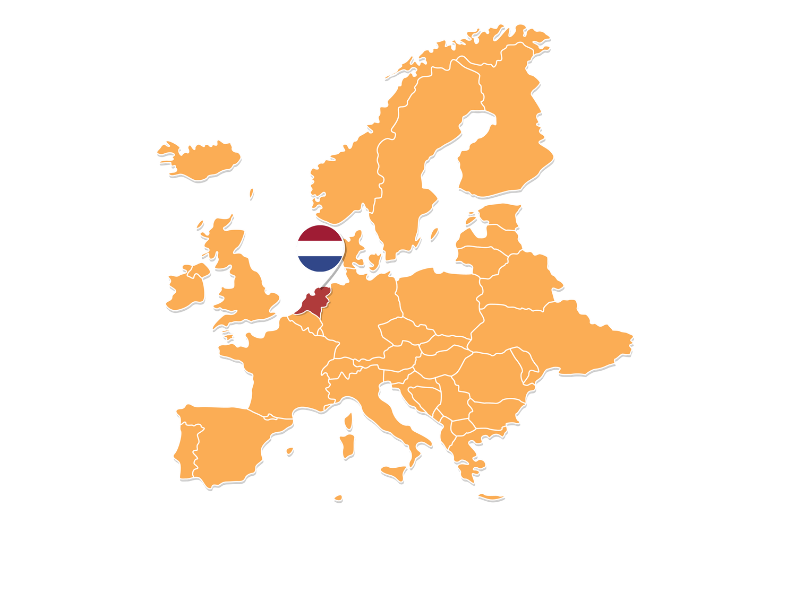 Map of the Netherlands with proverbs