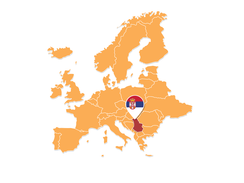 Map of Serbia