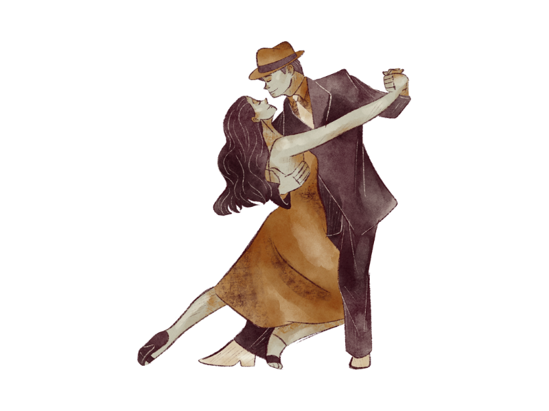 Argentinian tango dancers